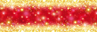 Jupe de bac frais - Étoiles rouge et or